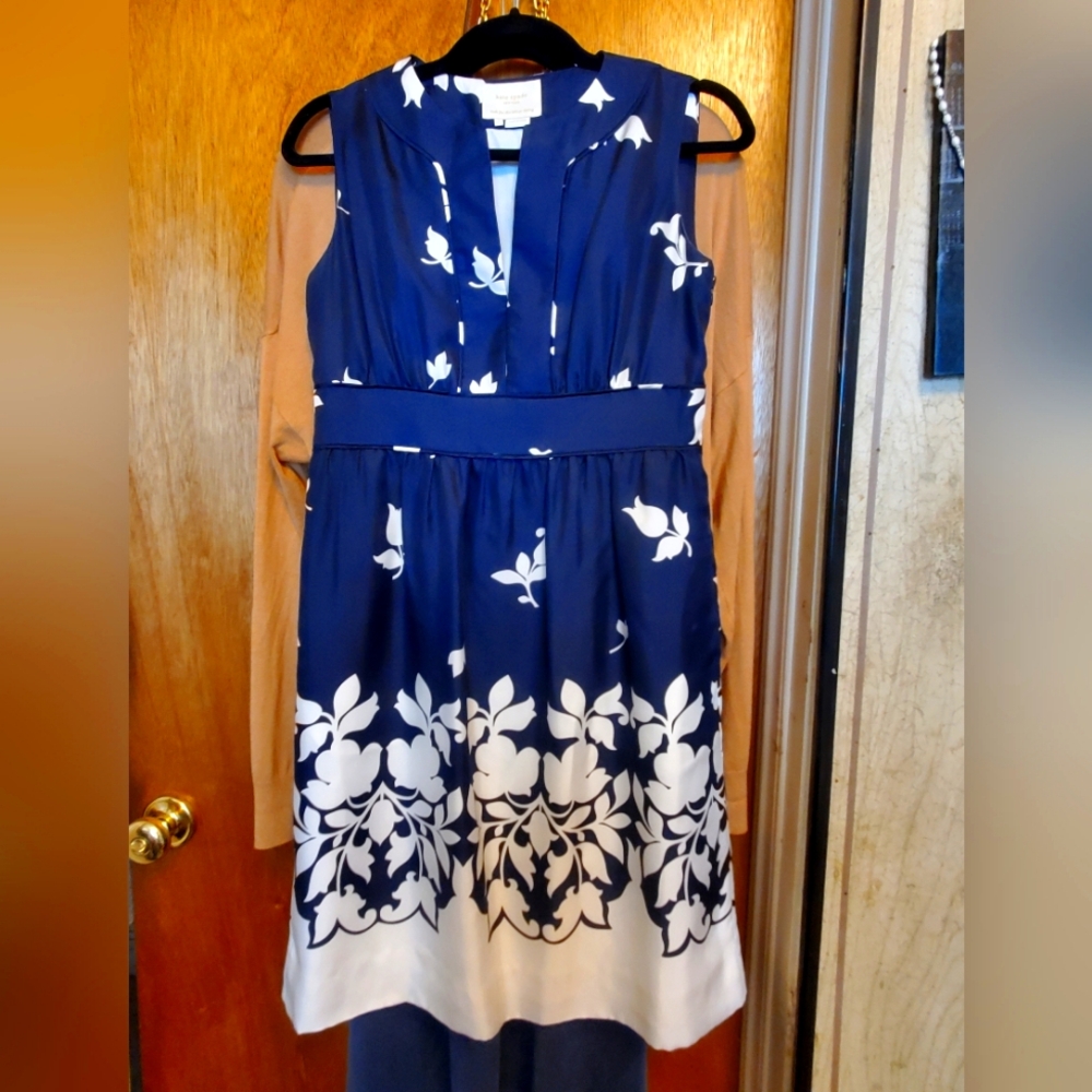 Kat Spade blue and white flower dress